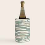 Colorful Stripes, Green and Beige, Abstract Art Wine Chiller Gallery Image 3