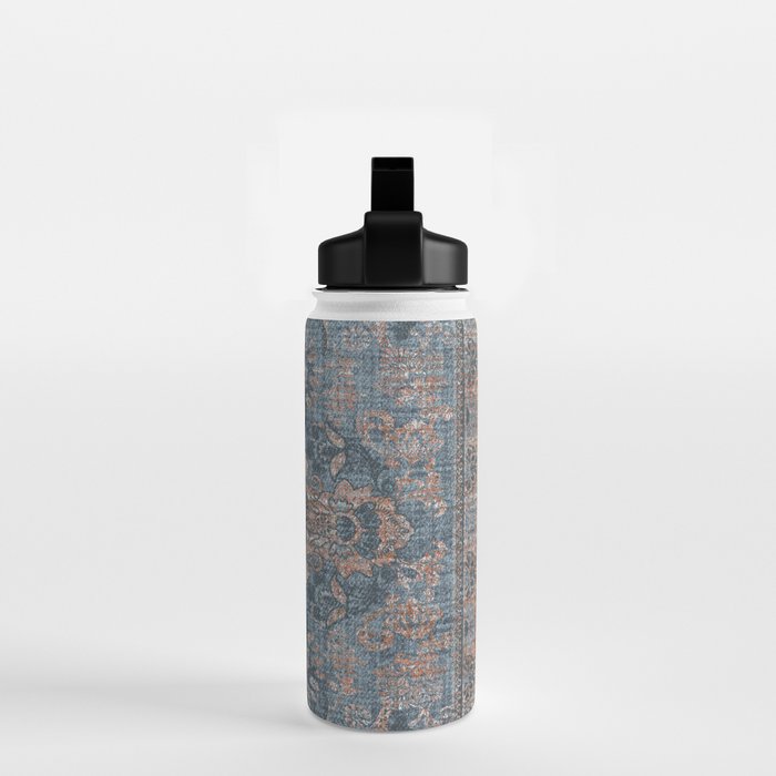 Antique Oriental Persian Blue Rust Water Bottle Gallery Image 2