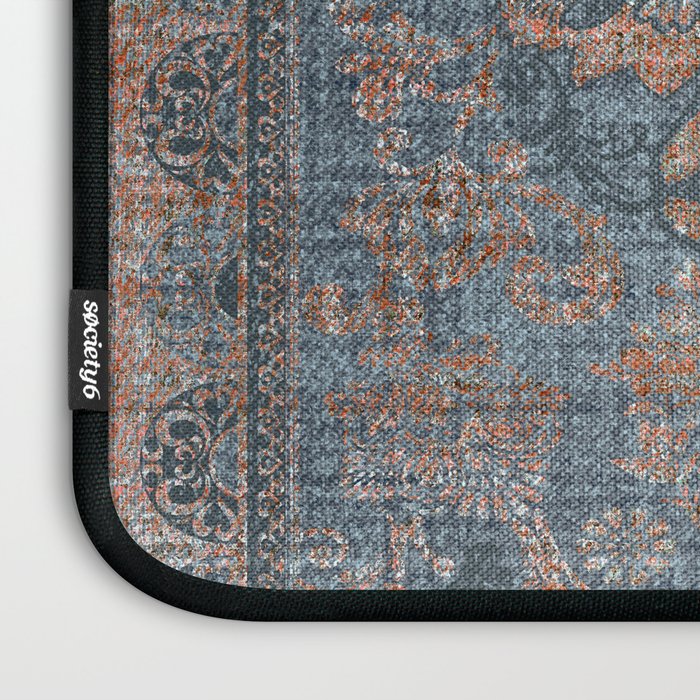 Antique Oriental Persian Blue Rust Laptop Sleeve Gallery Image 3