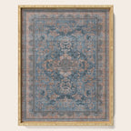 Antique Oriental Persian Blue Rust Serving Tray Gallery Image 1