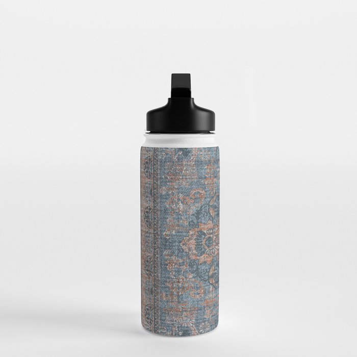 Antique Oriental Persian Blue Rust Water Bottle Gallery Image 3