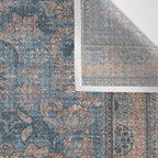 Antique Oriental Persian Blue Rust Wall Tapestry Gallery Image 3