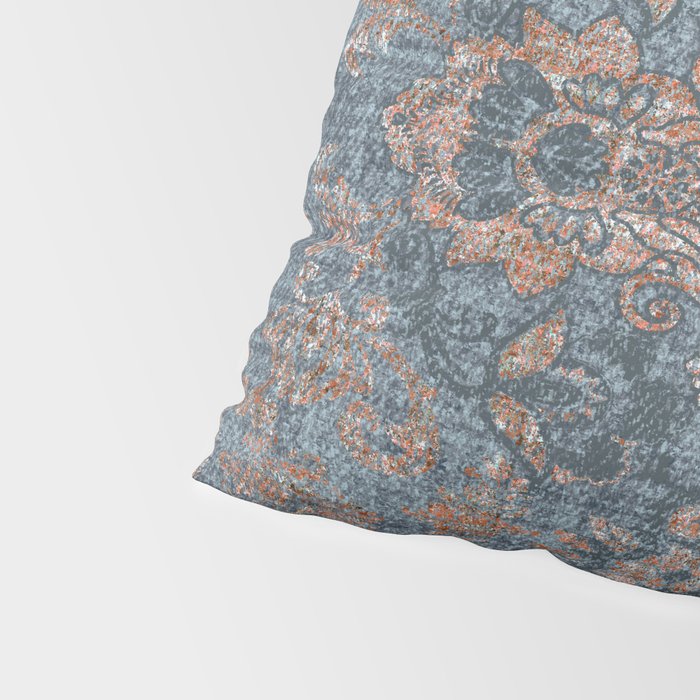 Antique Oriental Persian Blue Rust Pillow Sham Gallery Image 4