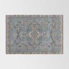 Antique Oriental Persian Blue Rust Rug Gallery Image 2