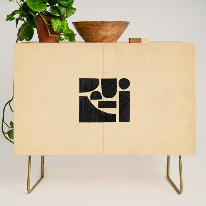 Minimalist abstract geometric Credenza Gallery Image 1