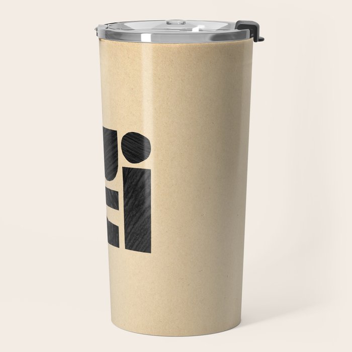Minimalist abstract geometric Travel Mug Gallery Image 2
