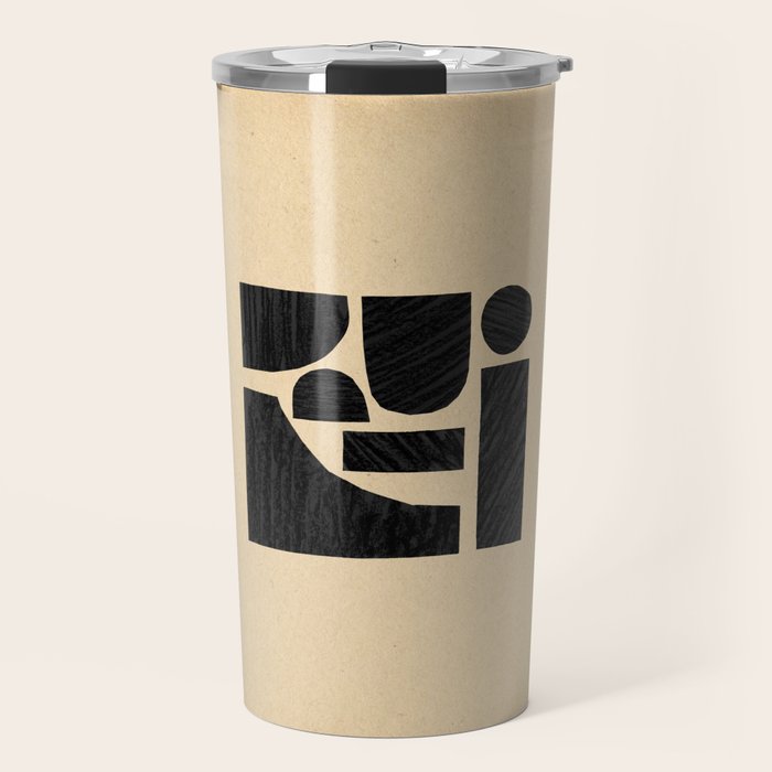 Minimalist abstract geometric Travel Mug Gallery Image 1