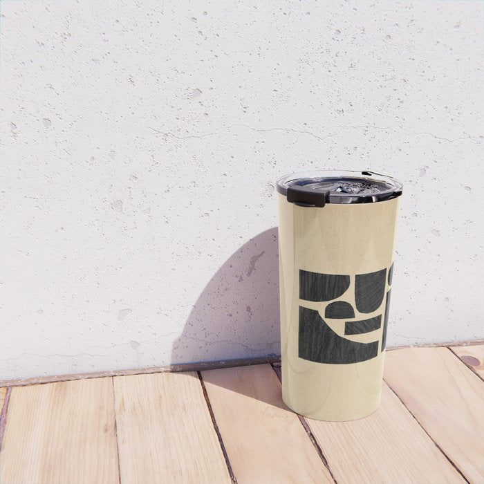 Minimalist abstract geometric Travel Mug Gallery Image 4