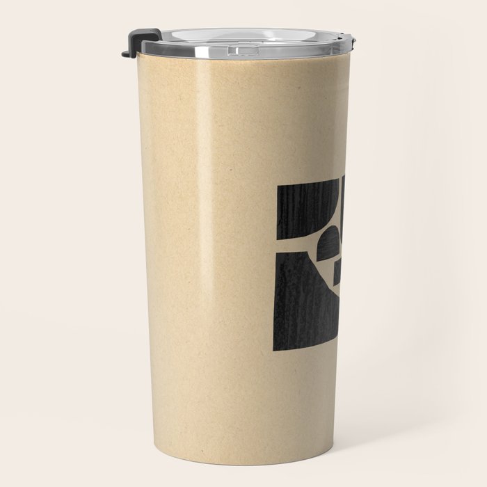 Minimalist abstract geometric Travel Mug Gallery Image 3