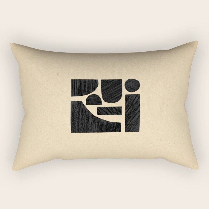 Minimalist abstract geometric Rectangular Pillow Gallery Image 1