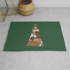 Christmas Tree English Bulldog Rug Gallery Image 1