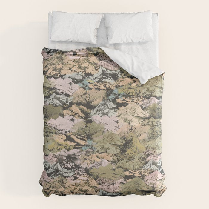 Abstract colorful dark mountains C Duvet Cover Gallery Image 6