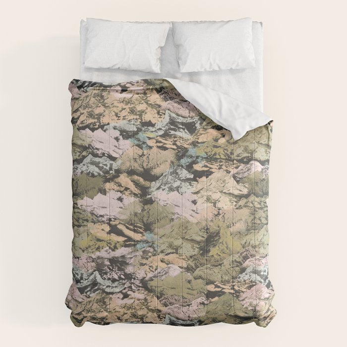 Abstract colorful dark mountains C Comforter Gallery Image 6