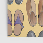 Hard choice // shoes on yellow background Poster Gallery Image 3