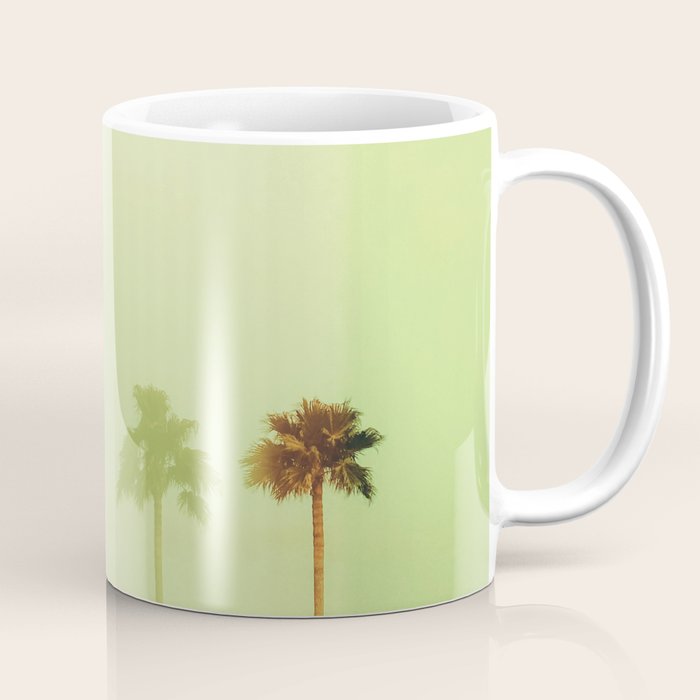 Four Palm Trees - Green Coffee Mug Gallery Image 1