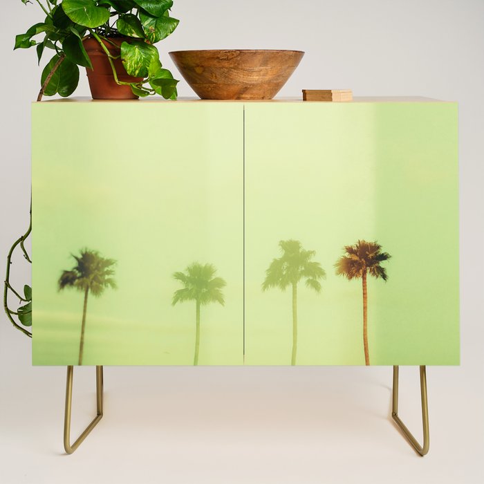 Four Palm Trees - Green Credenza Gallery Image 1