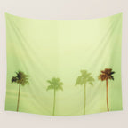 Four Palm Trees - Green Wall Tapestry Gallery Image 4