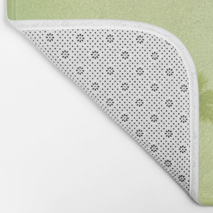 Four Palm Trees - Green Bath Mat Gallery Image 2