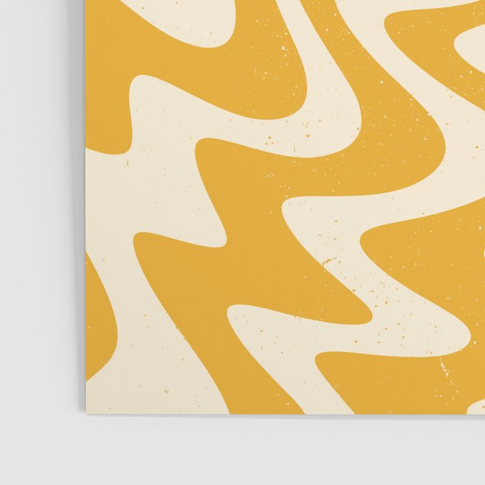 Retro 70s Swirl Spiral Banana Yellow Groovie  Poster Gallery Image 3
