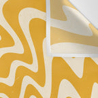 Retro 70s Swirl Spiral Banana Yellow Groovie  Wall Tapestry Gallery Image 3