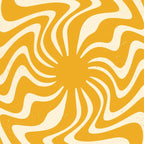 Retro 70s Swirl Spiral Banana Yellow Groovie  Coffee Mug Gallery Image 2
