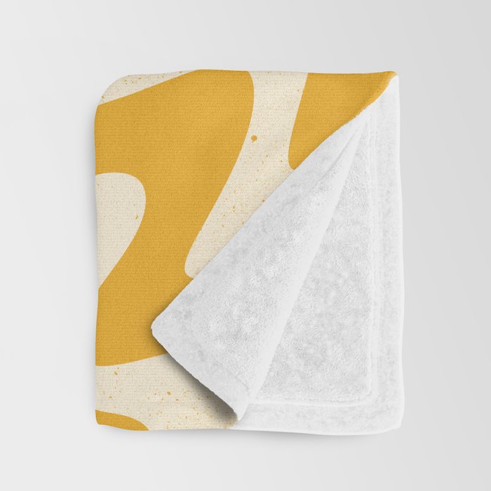 Retro 70s Swirl Spiral Banana Yellow Groovie  Throw Blanket Gallery Image 3