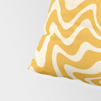 Retro 70s Swirl Spiral Banana Yellow Groovie  Pillow Sham Gallery Image 4