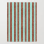 STRIPES - 005 - brown and teal Poster Gallery Image 4