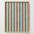 STRIPES - 005 - brown and teal Serving Tray Gallery Image 1