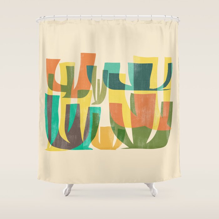 Desert vegetation Shower Curtain Gallery Image 1