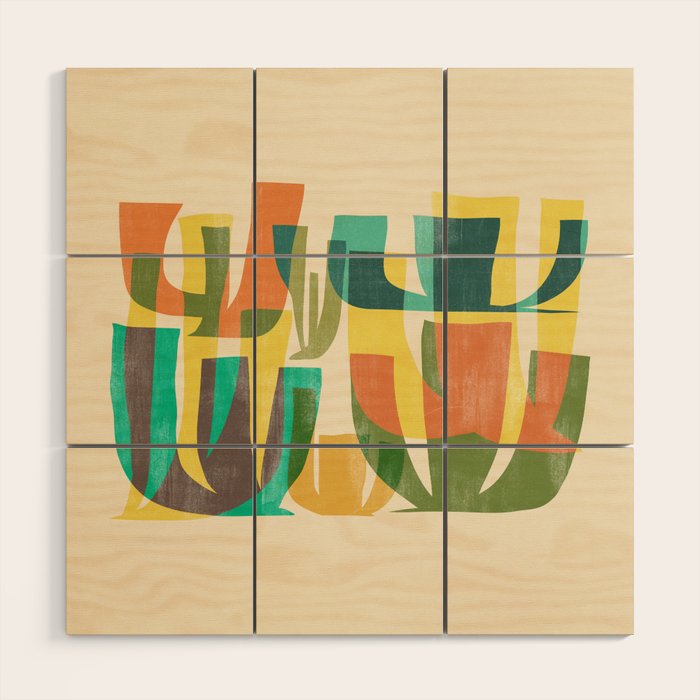 Desert vegetation Wood Wall Art Gallery Image 1