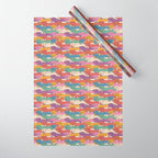 Retro Rainbow Funny Dachshunds Wrapping Paper Gallery Image 1