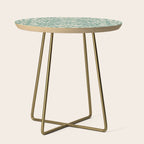 Green blossom floral botanical pattern Side Table Gallery Image 1