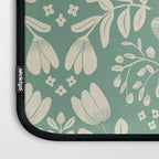 Green blossom floral botanical pattern Laptop Sleeve Gallery Image 3