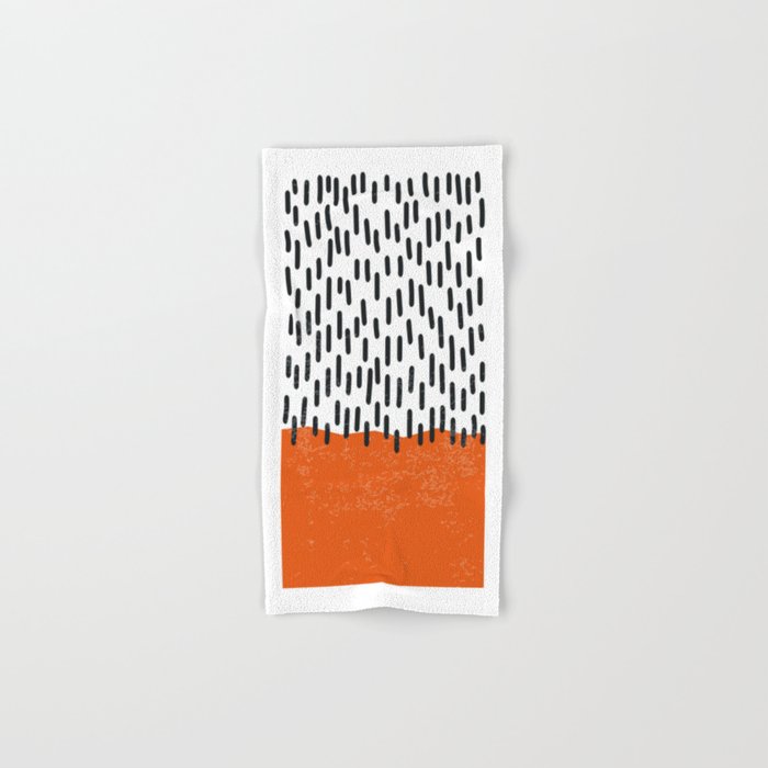 White Background Mid Century Modern Minimalist Rothko Inspired Color Field Red Rain With Lines Geometric Style Bath Towel Gallery Image 1