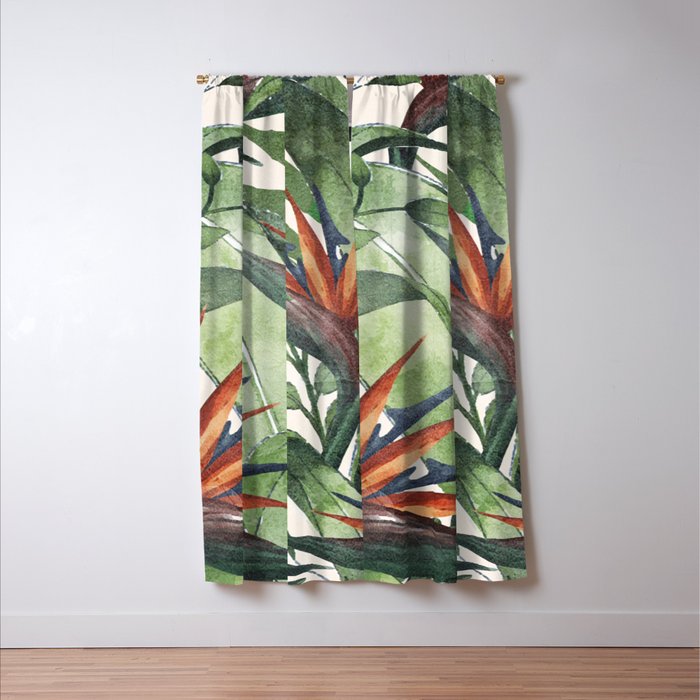Tropical Flora I Window Curtain Gallery Image 3