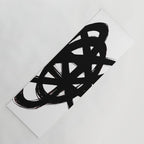 Ink Confusion White Background Yoga Mat Gallery Image 1