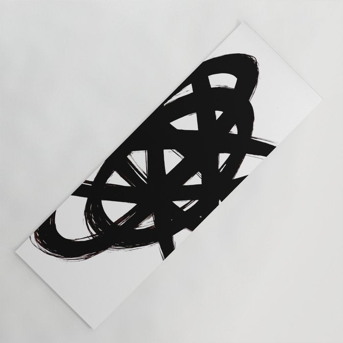 Ink Confusion White Background Yoga Mat Gallery Image 1