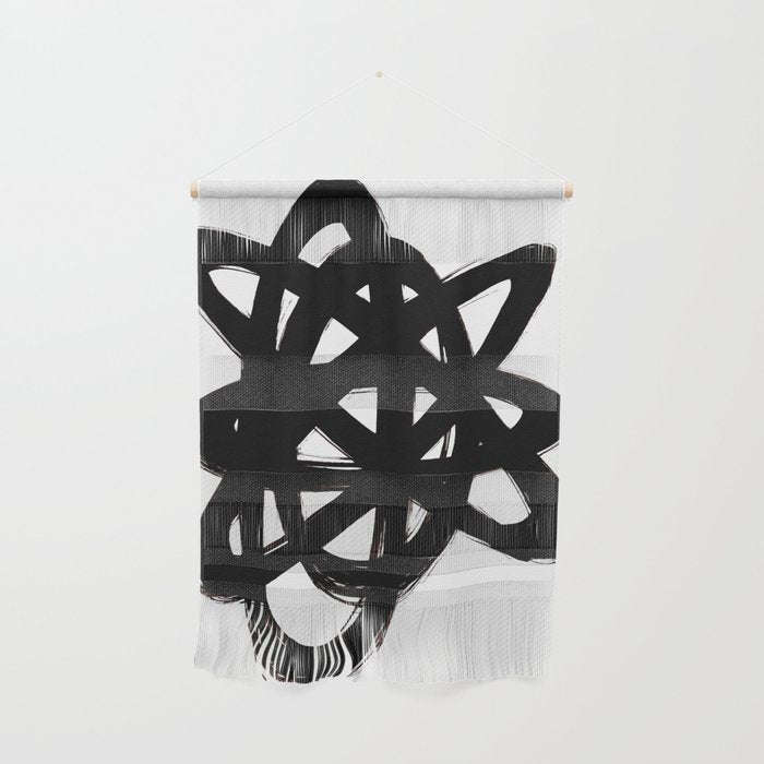 Ink Confusion White Background Wall Hanging Gallery Image 1