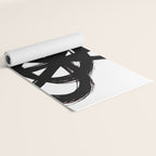 Ink Confusion White Background Yoga Mat Gallery Image 2
