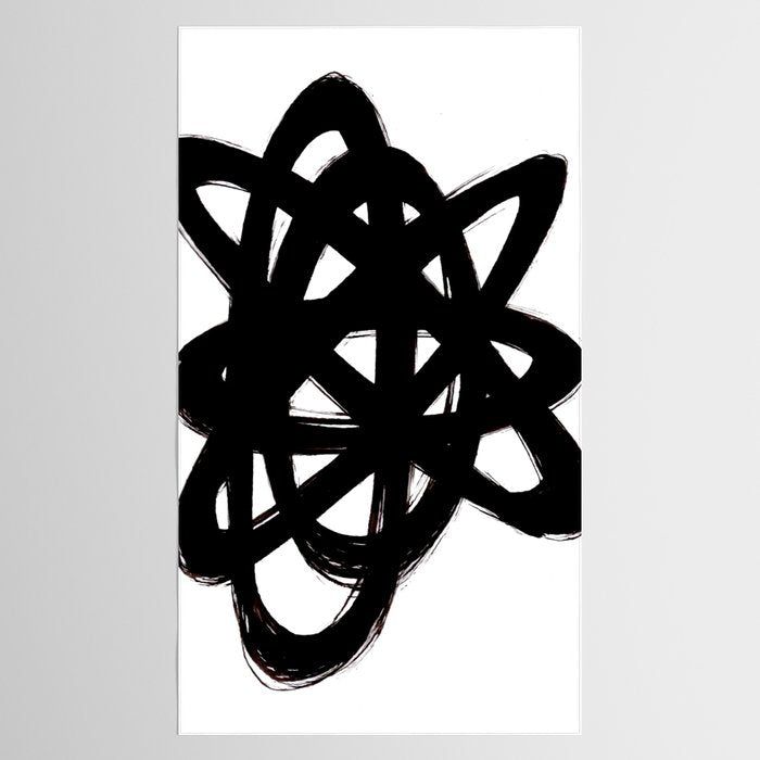 Ink Confusion White Background Tablecloth Gallery Image 2