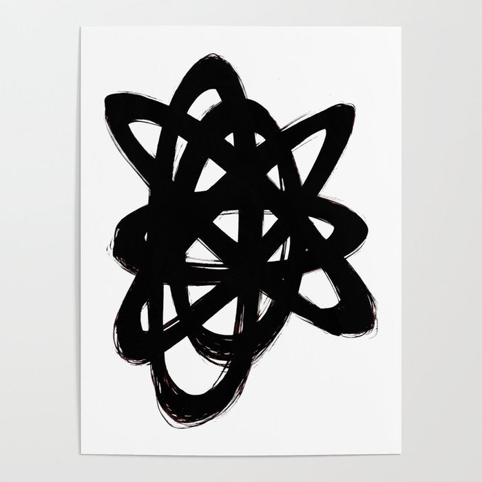 Ink Confusion White Background Poster Gallery Image 4
