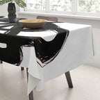 Ink Confusion White Background Tablecloth Gallery Image 3
