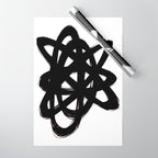 Ink Confusion White Background Wrapping Paper Gallery Image 1