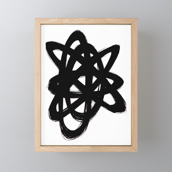 Ink Confusion White Background Mini Art Print Gallery Image 1