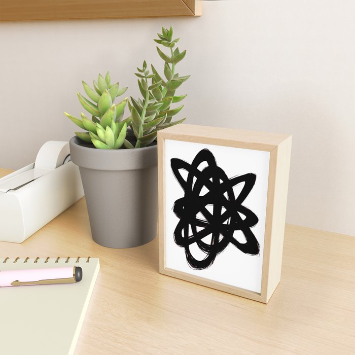 Ink Confusion White Background Mini Art Print Gallery Image 2