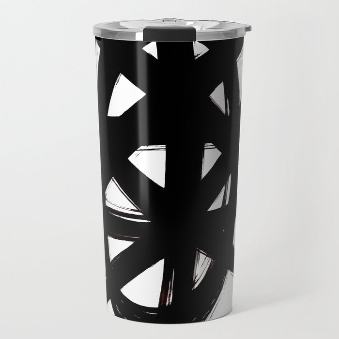 Ink Confusion White Background Travel Mug Gallery Image 1