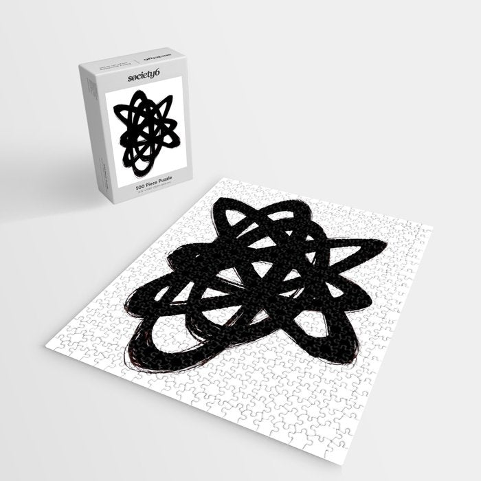 Ink Confusion White Background Jigsaw Puzzle Gallery Image 2