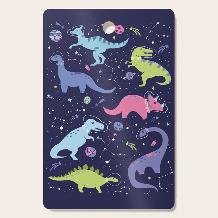 Dinosaurs in Space Cutting Board Gallery Image 1