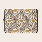Golden Daisy Swirl Laptop Sleeve Gallery Image 1